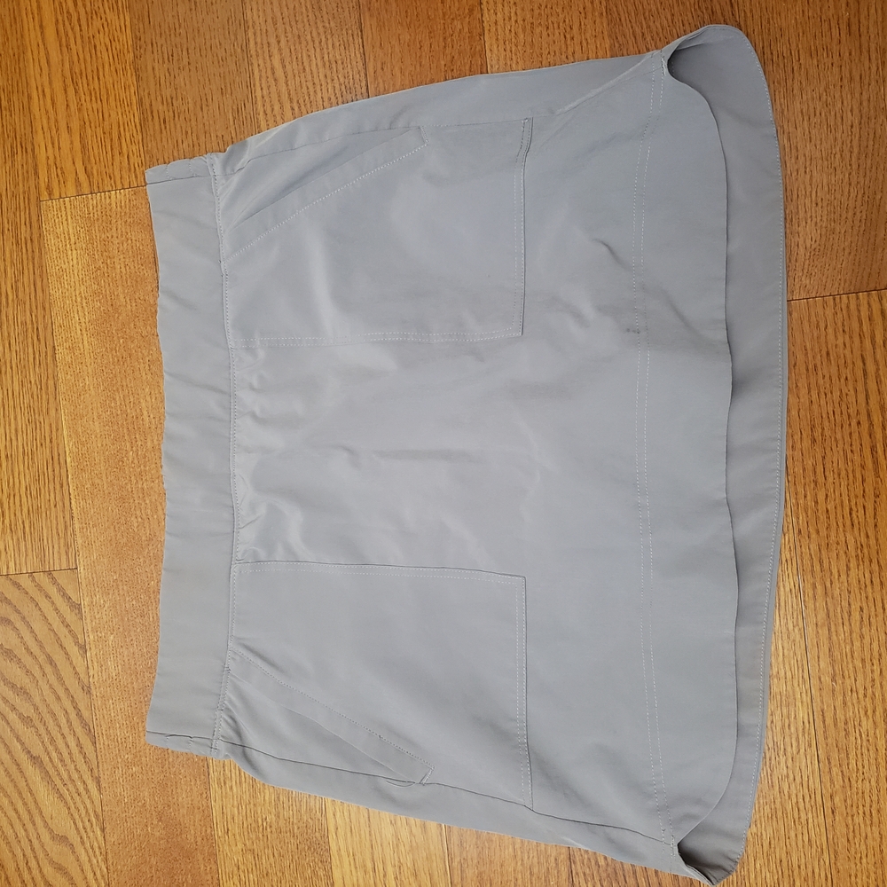 Gray Mini Skirt with Pockets